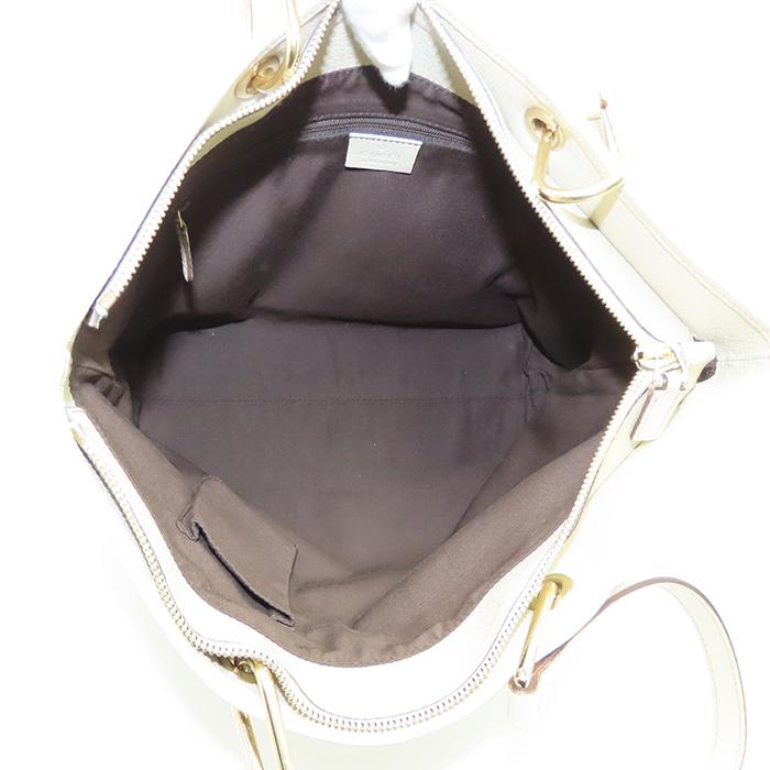 GUCCI（グッチ） トートバッグ 140274 キャンバス レザー ホワイト GG