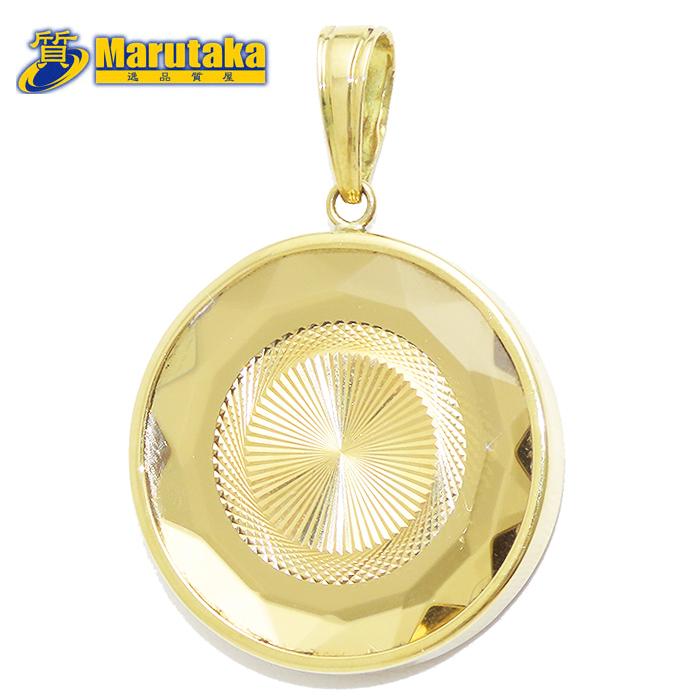 イエローゴールド ペンダントトップ K18 6.44g YG 750 コイン型 カット