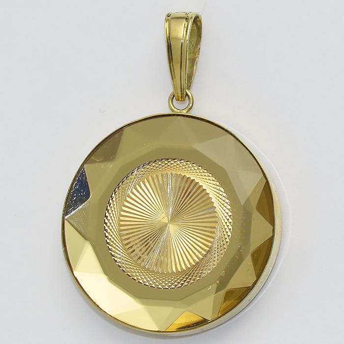 イエローゴールド ペンダントトップ K18 6.44g YG 750 コイン型 カット