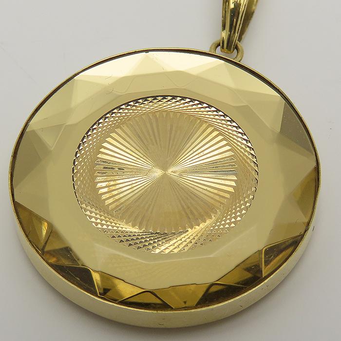 イエローゴールド ペンダントトップ K18 6.44g YG 750 コイン型 カット