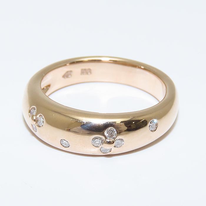 4℃ ダイヤモンド リング 8号 K18 PG ヨンドシー 逸品質屋 丸高 尼崎市 ピンクゴールド Pink Gold Diamond Ring Marutaka_2