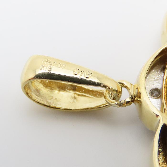 クラウンコイン ダイヤモンド ペンダント トップ K24 K18 Pt900 1/2oz