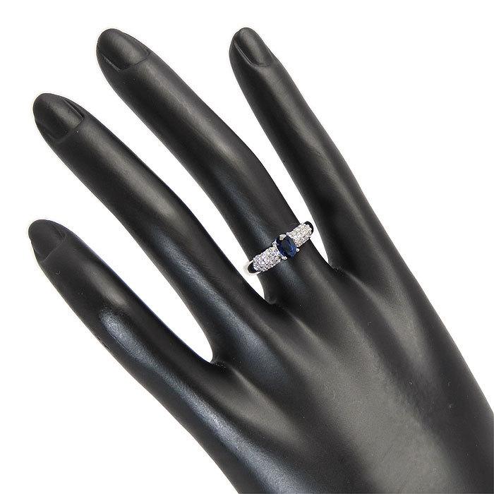 ダイヤモンドリング プラチナ900 12.5号 サファイヤ ダイヤモンド プラチナ リング 12号 鑑別書 Pt900 S0