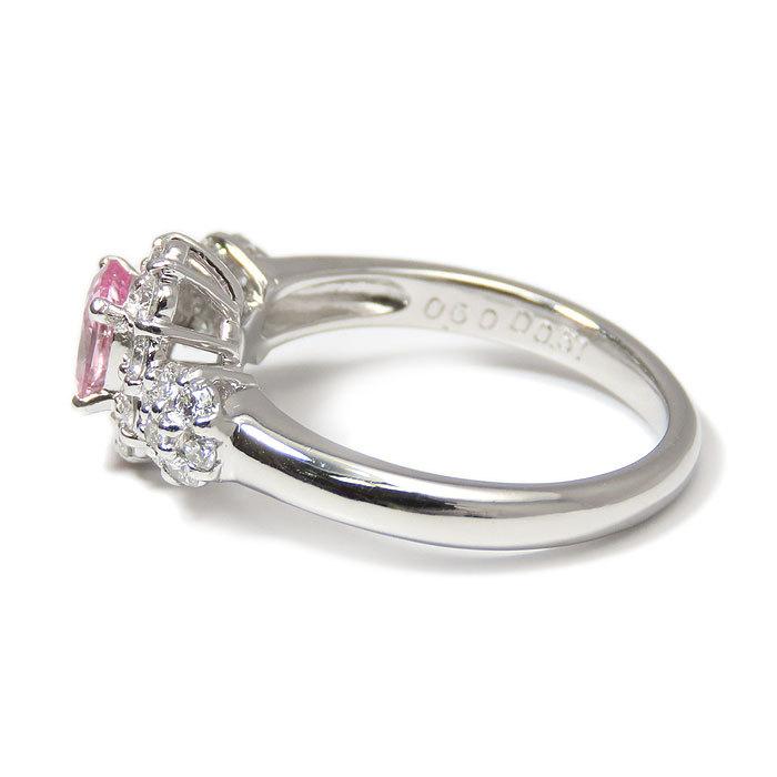 ピンクサファイア ダイヤモンド リング 11号 Pt900 PS0.60ct D0.51ct