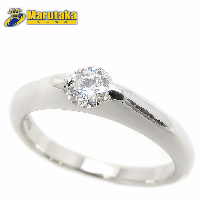 ダイヤモンド リング 9号 鑑定書 Pt900 D0.318ct G VS-2 Very Good