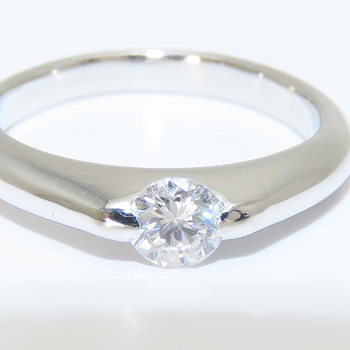 ダイヤモンド リング 9号 鑑定書 Pt900 D0.318ct G VS-2 Very Good