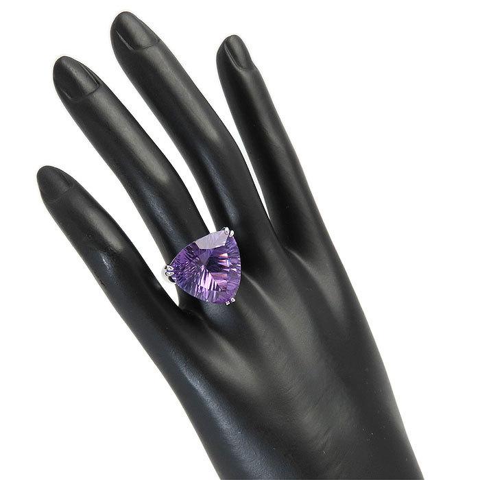 天然石　大粒アメジスト？　14KWG　14金ホワイトゴールド　カフリンクス 天然石 大粒アメジスト？ 14KWG 14金ホワイトゴールド カフリンクス