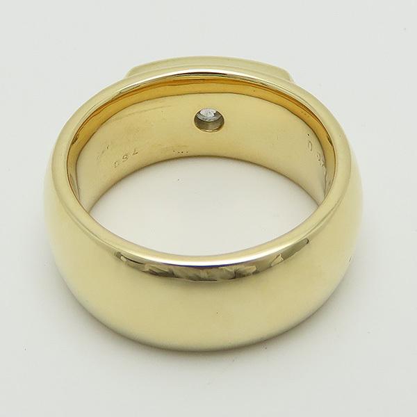 送料無料 ダイヤモンド 印台 イエローゴールド リング 16号 D0.741ct  