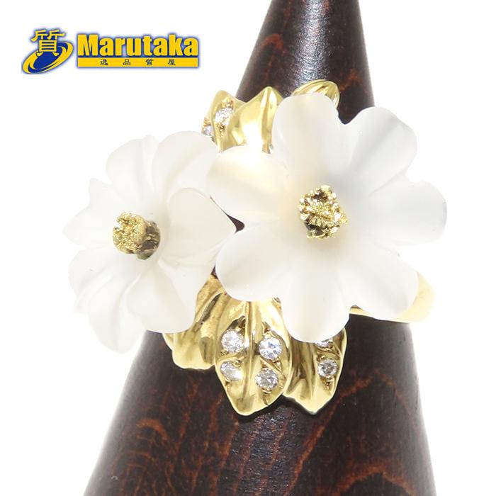 セイコージュエリー クリスタル ダイヤモンド リング K18 16号 9.5g