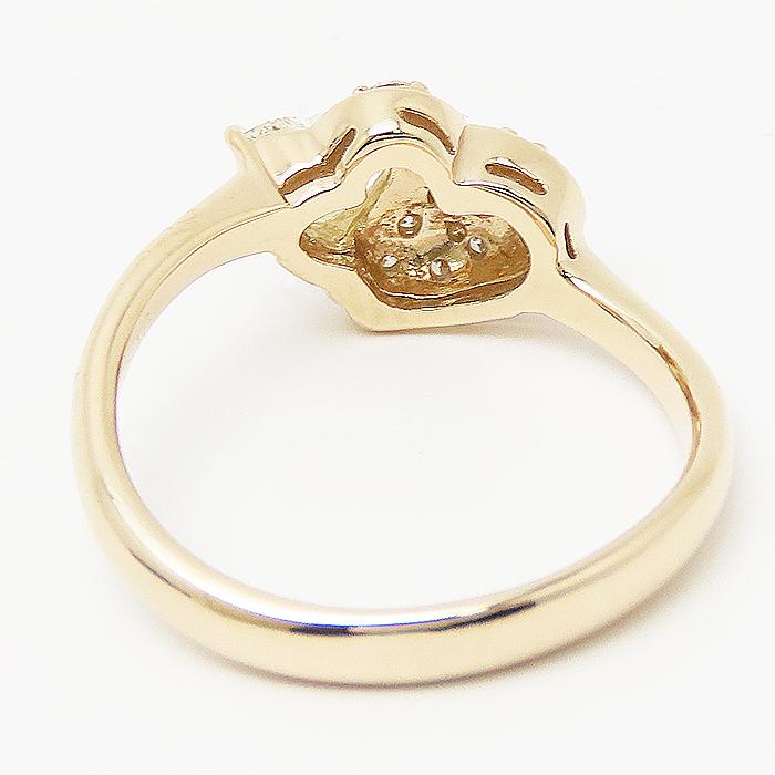 ハート モチーフ ダイヤモンド リング 12号 3.7g ハートダイヤ 0.40ct