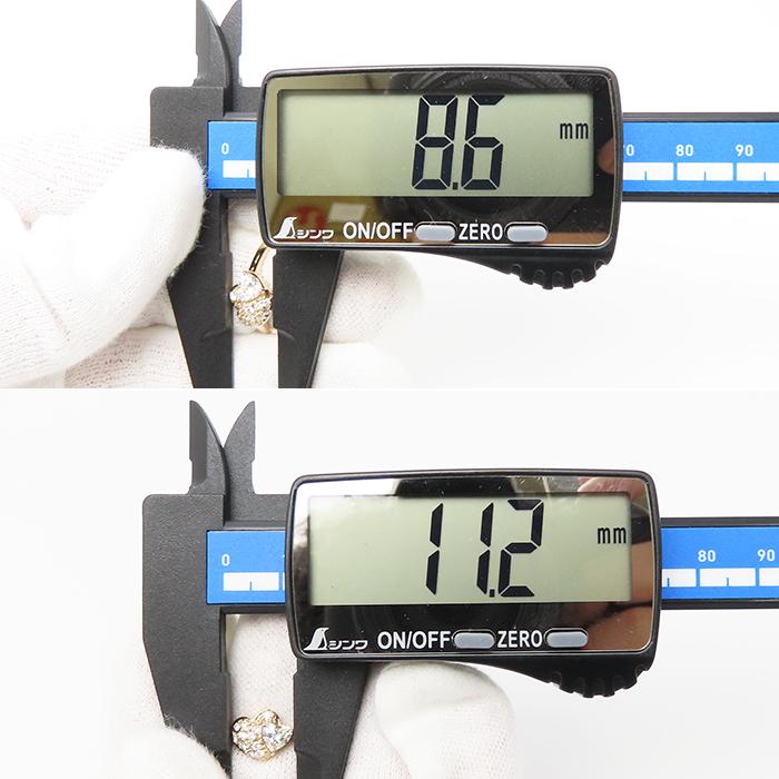ハート モチーフ ダイヤモンド リング 12号 3.7g ハートダイヤ 0.40ct 
