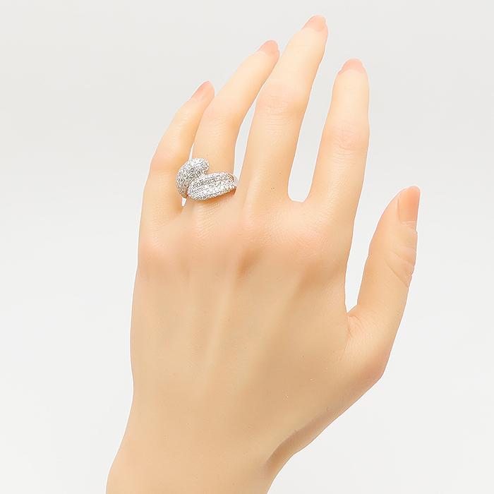 ツイスト ダイヤモンド リング 16号 鑑別書 Pt900 D2.33ct 12.5g #16