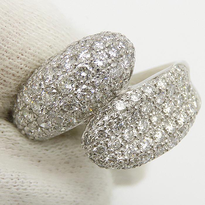 ツイスト ダイヤモンド リング 16号 鑑別書 Pt900 D2.33ct 12.5g #16 