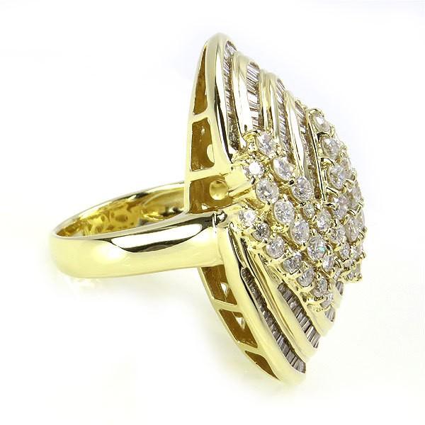 ダイヤモンド イエローゴールド リング 13号 鑑別書 K18 D5.00ct 