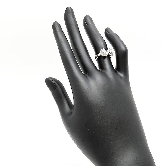 トレベール S字 ダイヤモンド リング 鑑別書 Pt950 TRES BELLE D0.26ct 0.21ct 0.17ct 逸品質屋 丸高 尼崎 a22-60-3の画像