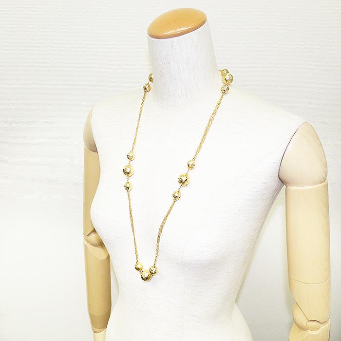 UNOAERRE（ウノアエレ） ボール モチーフ ネックレス K18 80cm