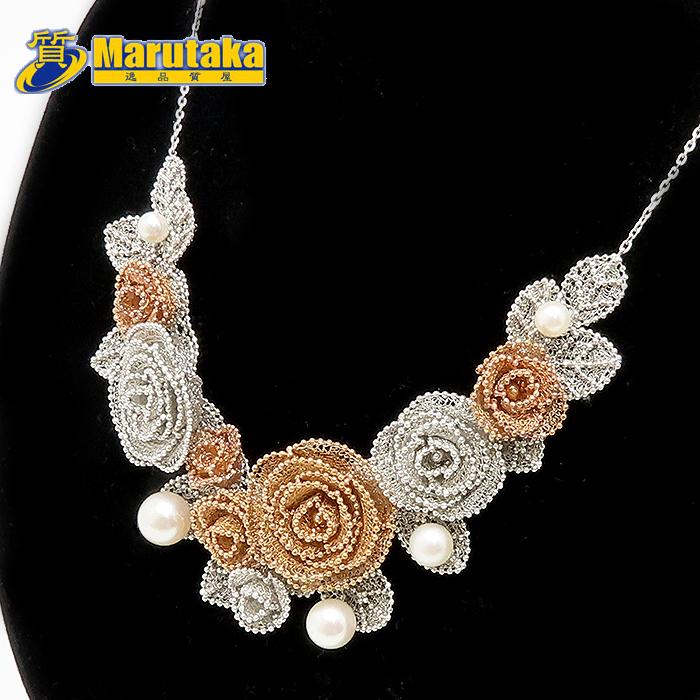 K18WG花モチーフ ネックレス 宝石店で洗浄済み。 【公式通販】