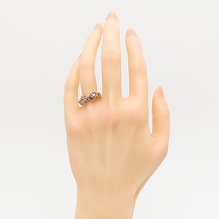 ピンクサファイア リング K18 PG 18号 鑑別書 1.60ct 指輪 750 逸品 