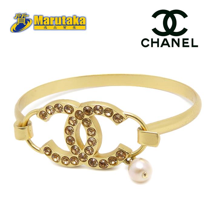 CHANEL（シャネル） バングル 02P ココマーク ラインストーン GP