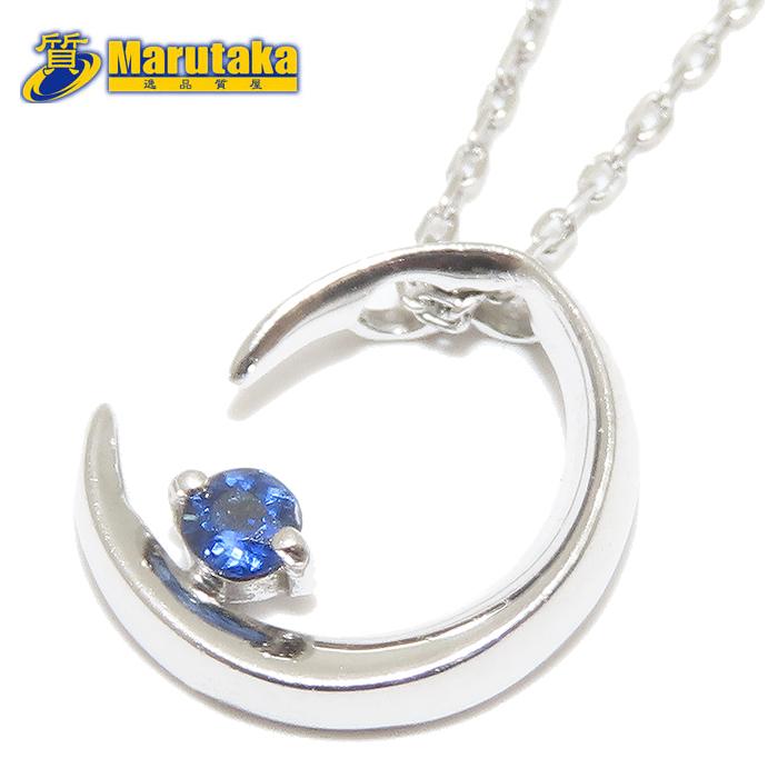 STAR JEWELRY（スタージュエリー） ムーン モチーフ ネックレス K18 WG