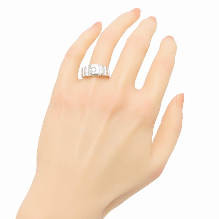 Pt900 ダイヤモンド 0.304ct 0.25ct リング 19号 12.7g 鑑別書