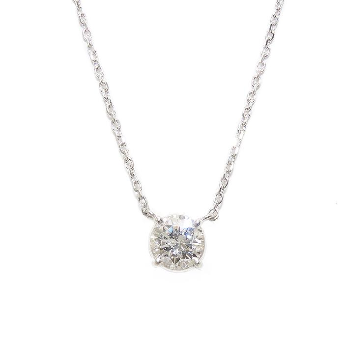 ダイヤモンド プチネックレス 0.536ct 45cm アジャスター付 Pt850 2.8g 