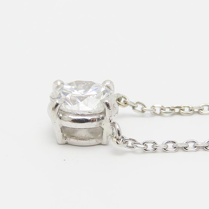 ダイヤモンド プチネックレス 0.536ct 45cm アジャスター付 Pt850 2.8g 