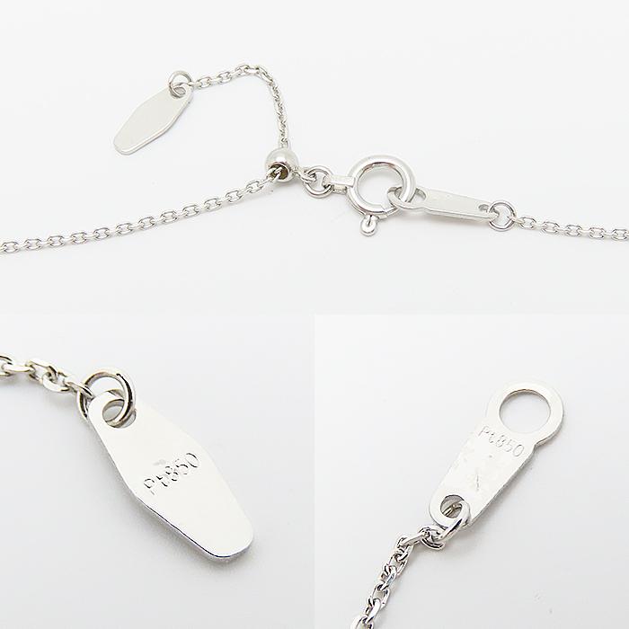 ダイヤモンド プチネックレス 0.536ct 45cm アジャスター付 Pt850 2.8g 