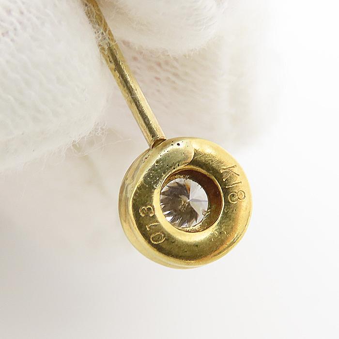 ダイヤモンド ピアス K18 D0.13ct 2.6g 揺れる イエローゴールド 18金 