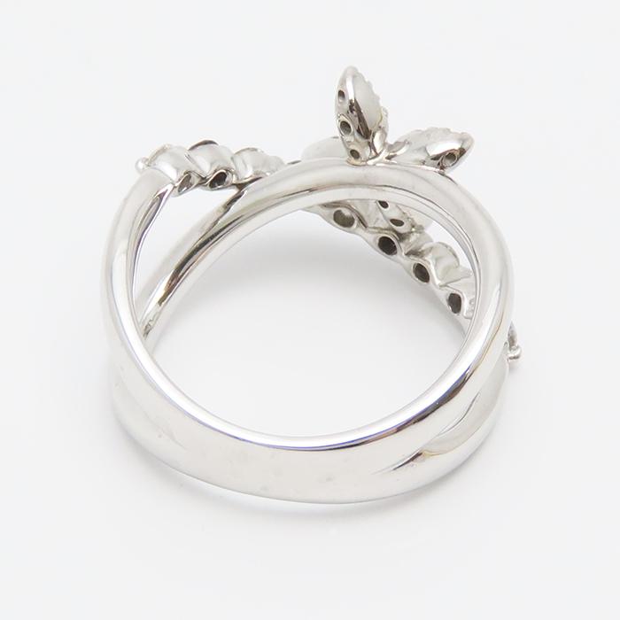 K18WG ブラックダイヤ ダイヤモンド 0.53ct 10.5号 6.7g ホワイト 