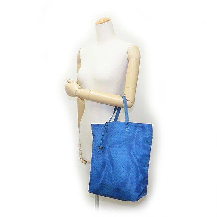 美品✨ ボッテガヴェネタ トートバッグ イントレッチオリュージョン ブルー系 BOTTEGA VENETA（ボッテガ・ヴェネタ） イントレッチオリュージョン
