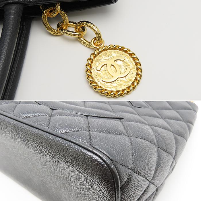 CHANEL（シャネル） 復刻トート ゴールド金具 キャビアスキン ブラック
