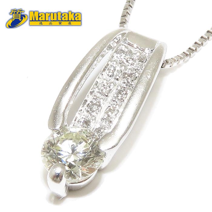 ダイヤモンド ネックレス 45cm Pt900 Pt850 0.311ct 0.05ct 3.2g