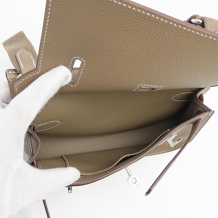 HERMES(エルメス) ヴェルー ミニ エトゥープ/エトープ グレージュ シェーブル ゴールド金具 B刻印 ショルダーバッグ 肩掛け レディース 40802177883【中古】【アラモード】 HERMES - HERMES(エルメス) ヴェルー ミニ エトゥープ/エトープ
