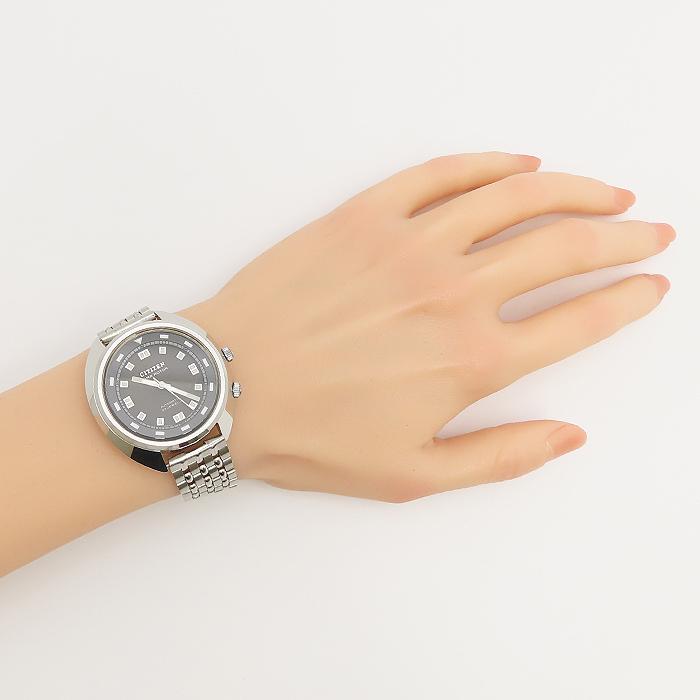 シチズン　希少　キングローター　展示未使用品 ATメンズ腕時計　稼働品 シチズン キングローター 角型 防水型ケース 23石