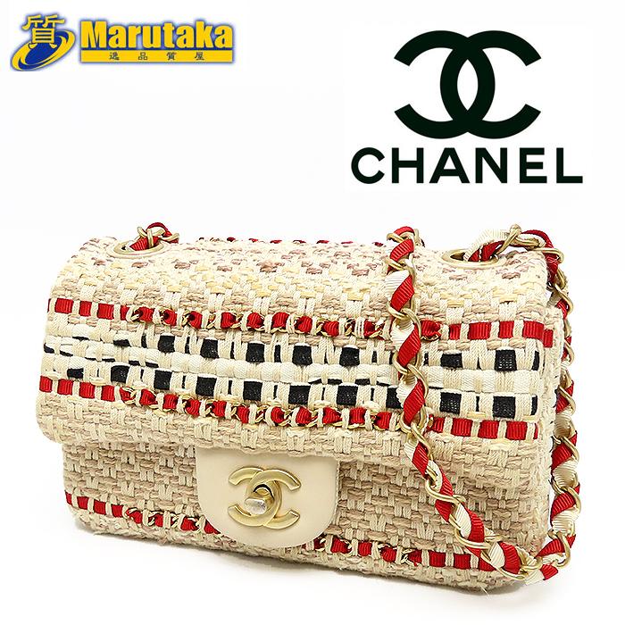 CHANEL（シャネル） 送料無料 チェーンショルダーバッグ ツイード