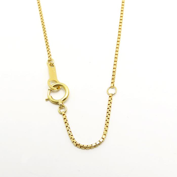 K18 41cm ネックレス ペンダントトップ クロス2連 ダイヤモンド 0.30ct 