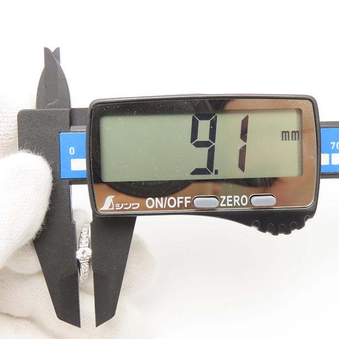 Pt900 オクタゴンカット ダイヤモンド 0.277ct リング メレダイヤ