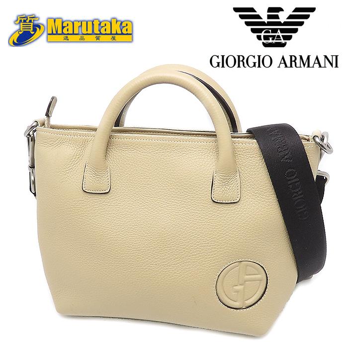 GIORGIO ARMANI ジョルジオ アルマーニ 2WAY トートバッグ ベージュ系