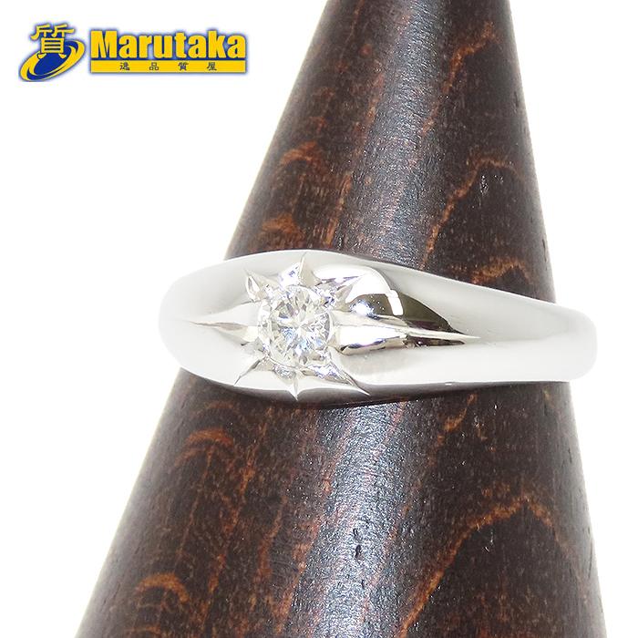 PM ダイヤモンド 0.15ct リング 13号 5.1g プラチナ 指輪 シンプル