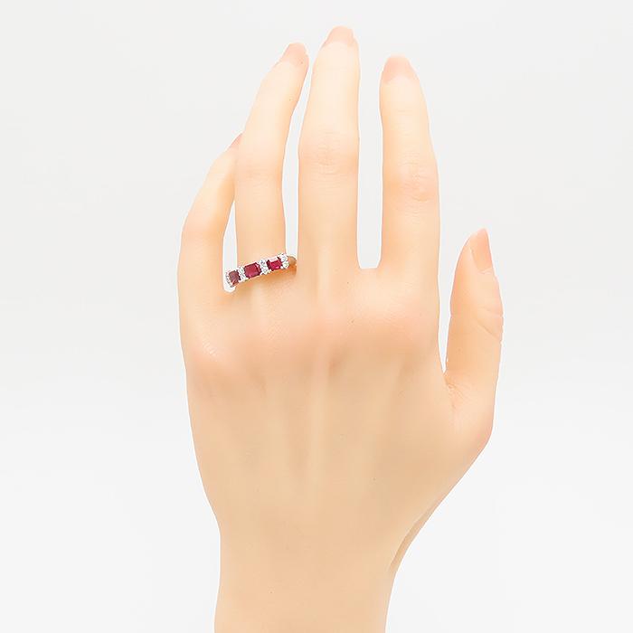 ルビー ダイヤモンド リング Pt900 15号 1.26ct 0.28ct 7.7g