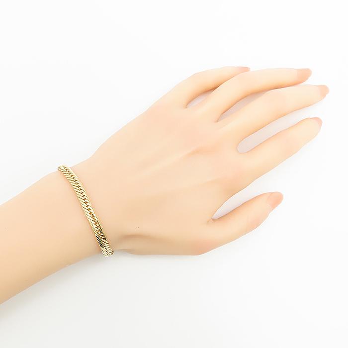 喜平 ブレスレット トリプル 12面 17.5cm YG 15.2g 逸品質屋 丸高 尼崎