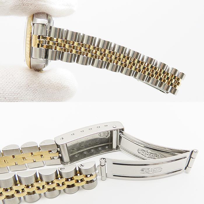 ロレックス Rolex 腕時計 デイトジャスト 69173G S番 1993年製 10ポイント ダイヤインデックス シャンパンカラー コンピューター文字盤 彫コン K18YG SS 自動巻き 【箱・保付き】 【中古】 ロレックス Rolex 腕時計 デイトジャスト 69173G S番 1993年製 10