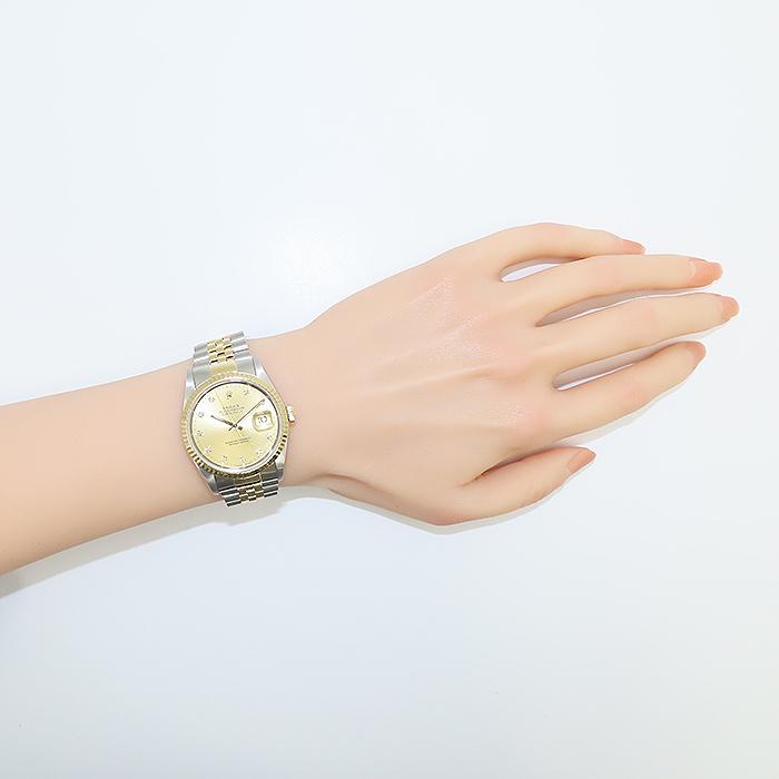 デイトジャスト ROLEX 16233G 国際サービス保証書 メンズ SS YG K18