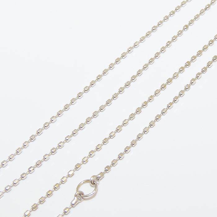 Sモチーフ ダイヤモンド ネックレス K18 WG 40cm 0.13ct 3.7g アルファベット イニシャル 750 逸品質屋 丸高 尼崎市 S_5