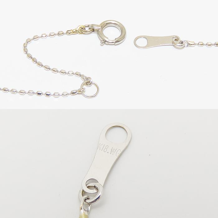 Sモチーフ ダイヤモンド ネックレス K18 WG 40cm 0.13ct 3.7g アルファベット イニシャル 750 逸品質屋 丸高 尼崎市 S_6