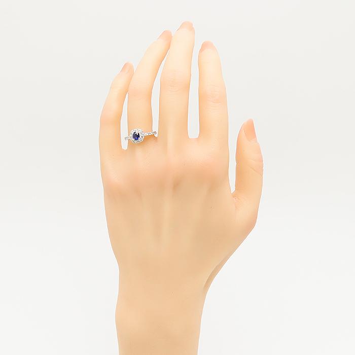 サファイア ダイヤモンド リング Pt950 鑑別書 0.54ct 0.63ct 5.07g