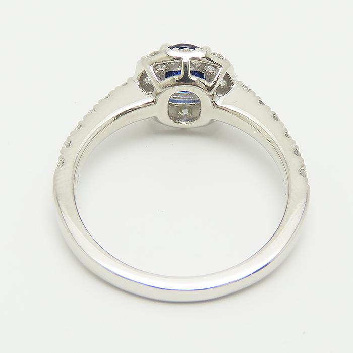 サファイア ダイヤモンド リング Pt950 鑑別書 0.54ct 0.63ct