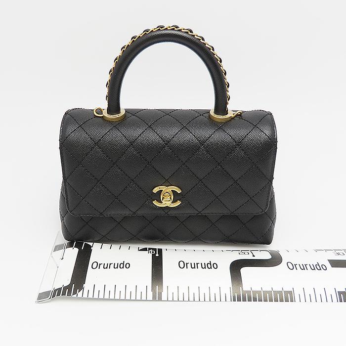 CHANEL シャネル トップハンドル フラップバッグ 2Wayショルダーバッグ ブラック A92990 レディース【中古】【美品】 トップハンドルフラップバッグ | A92990 | ハンドバッグ | キャビア