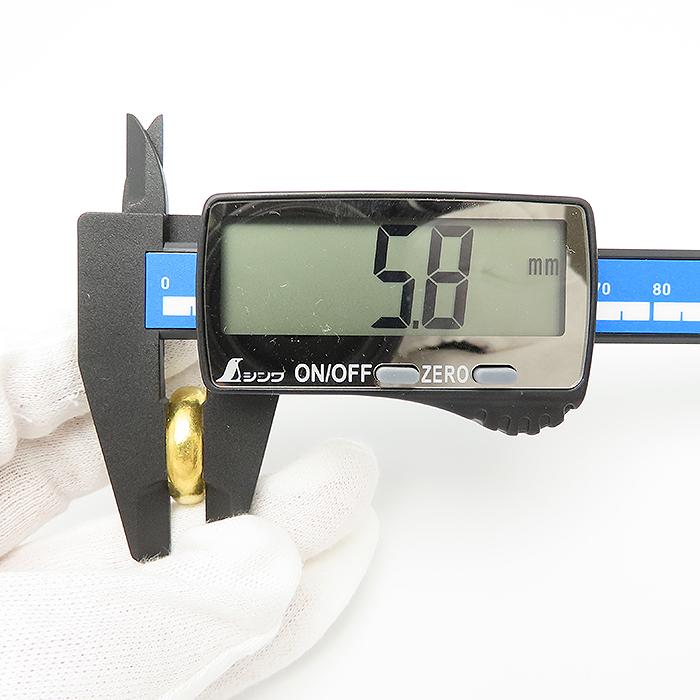 送料無料 純金 甲丸リング 14号 K24 99.99 7.5g 無地 イエロー